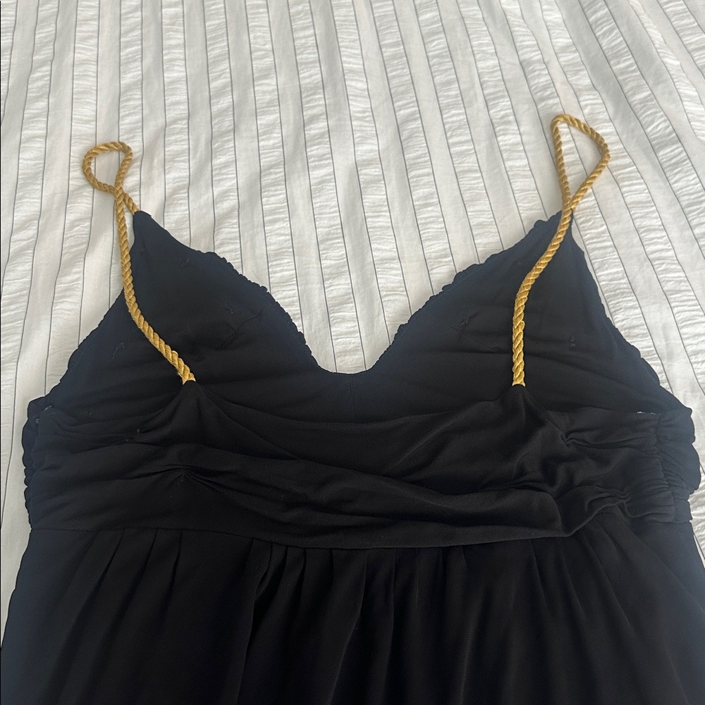 Elegant Ya Ya Black Dress With Gold Rope Straps View 6